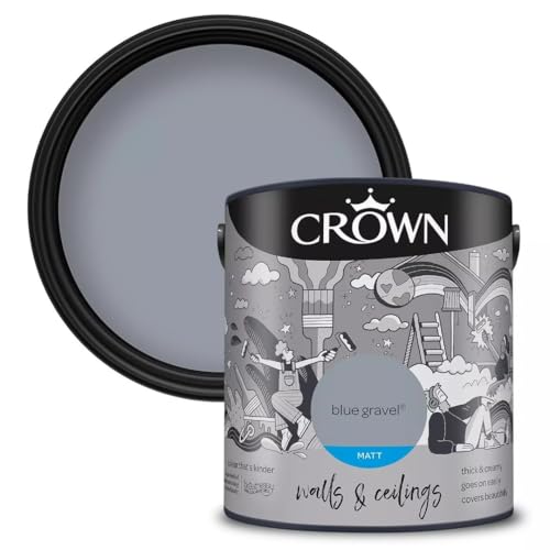 2.5L CROWN Standard Breatheasy Matt Emulsion Paint - Blue Gravel