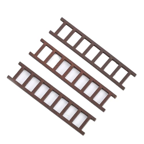 Échelle en bois miniature lot de 3 micro échelles aux finitions soignées pour maquette