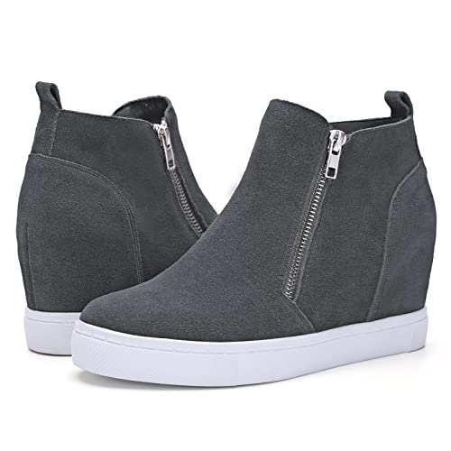 Best Fashion Boots for Walking: Stylish & Comfortable Picks 11 Athlefit Women's Hidden Wedge Sneakers Platform Booties Casual Shoes Wedgie Sneakers Size 10 Grey