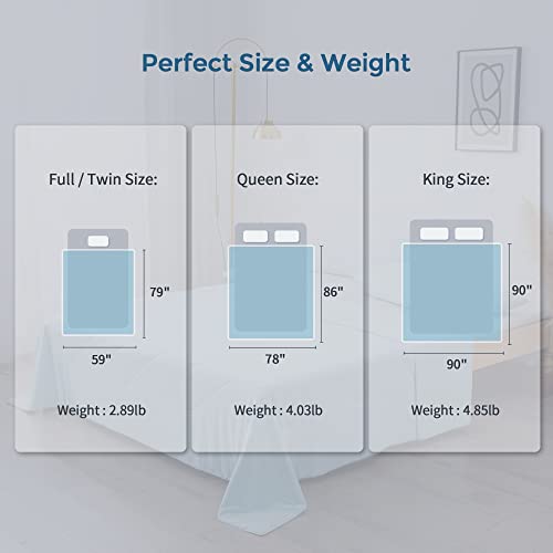 Kaisa Cooling Blanket For Hot Sleepers, Cooling Throw Twin Size, Double Side Cooling Technology, Q-Max 0.44, Light Weight Blanket For Kids Adults, Cool Blanket For Bed Couch, Machine Washable, Blue #TOP6