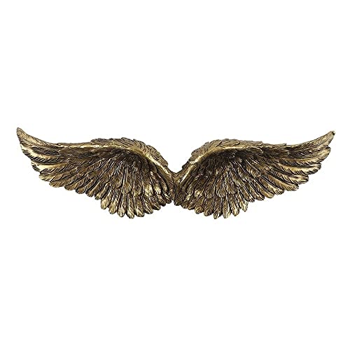 Something Different GA_59730 Wall Decor | Antique Gold Hanging Angel Wings 30cm | 1pc. 243g, Multicolor