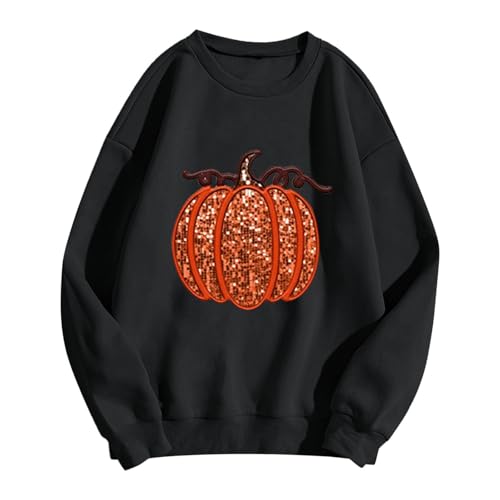 Sweatshirt femme noir col rond taille L en coton uni pour l'entraînement à la maison