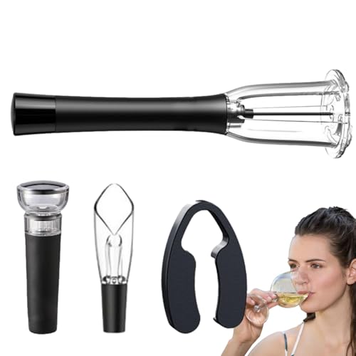 Kit d'ouvre-bouteille - Ouvre-bouteille portable avec pompe à air à pression avec tire-bouchon, bouchon réutilisable, verseur, coupe-vin | Accessoires de vin pour ouvrir facilement les bouteilles, bar