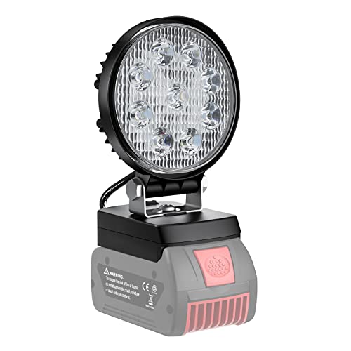 Bonadget LED Baustrahler, Lampe für Bosch 18V System, Tragbare LED Arbeitsstrahler mit 2 Modi Helligkeit Mini Flutlicht Strahler für Wartungsarbeiten, Camping