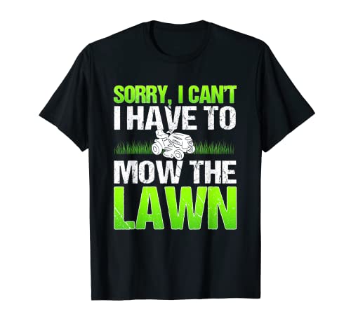 Lawn Mower Yard Mowing Gardener Landscaping Grass Cutter T-Shirt