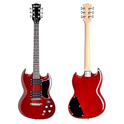 McGrey Rockit guitare électrique double encoche set complet Cherry Red - Les Beatles, Paul McCartney, John Lennon, RIngo Starr, George Harrison McGrey Rockit guitare électrique double encoche set complet Cherry Red – Image 2