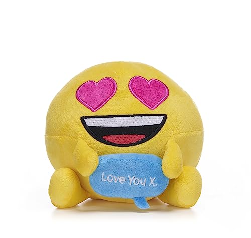 Emoji - Peluche de ojos de corazón 'Love You X!' de 18 cm