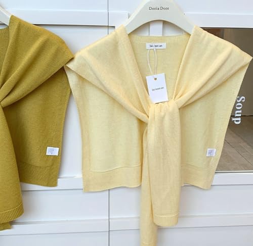 Knitted Shawls Wraps Shoulder Cape Knitted Knotted Shawl Scarf Open Front Cardigan Wrap Faux Collar Sweaters For Women2