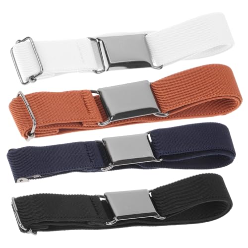 KESYOO 4Pcs Stretchy Belt Elastic Waist Belt for Boys for Jeans Dresses and School Uniforms Lightweight and Comfortable Design Deep