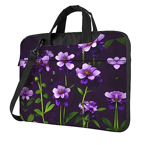 Sac ordinateur 14-15.6 pouces imprimé camouflage bleu et fleurs pour femme