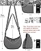 Crossbody Sling Bag for Women Men Trendy, Crescent Bag with Adjustable Strap, 2 Zippers Lightweight