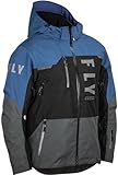 Fly Racing Carbon Snow Jacket (Black/Grey/Blue, Small)