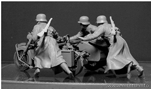 Masterbox Plastic Model Figures German Motorcyclists, Ww|| Era 1/35 Master Box 35178 #TOP4