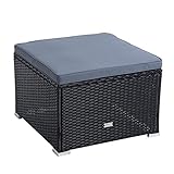 Schöner Rattan Hocker aus UV- und witterungsbeständigem Material