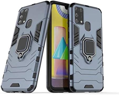 For samsung galaxy m31 Iron Man Protection Cover Case With Metal Ring \u0026  Magnetic Car holder blue: Buy Online at Best Price in Egypt - Souq is now  Amazon.eg