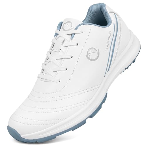 Zapatos de golf antideslizantes SDEQA para mujer, calzado impermeable y ligero con cordones