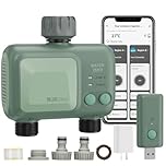 WiFi Water Timer, Smart 2 Zone Tap Timer with WiFi Hub, Hose Timer with Rain Delay for Garden Lawn, Garden Irrigation System with APP Control/Automatic/Manual, Compatible with Alexa