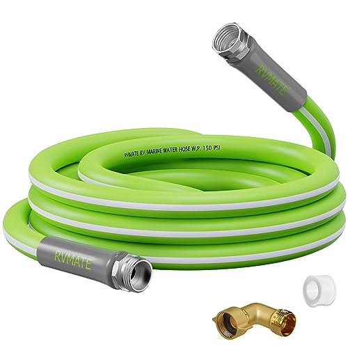RVMATE RV Water Hose 15FT 5/8 Inner Diameter Drinking Water Hose Lead-free No Leaking Garden Hose For RV/Trailer/Camping RV Accessories