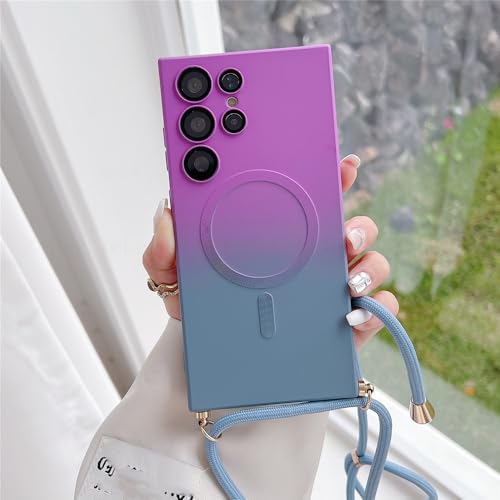 Coque antichoc Samsung S22 avec lanière pour éviter les chutes et charge sans fil