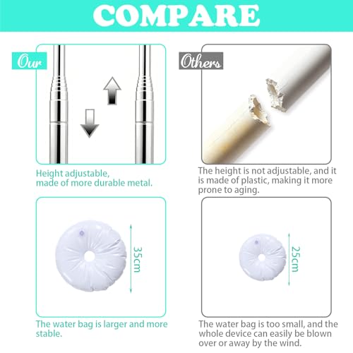 Image of Balloon Column Stand Kit Sets of 2, 80 Inch Adjustable Balloon Stand Balloons Tower Pillar with Reusable Metal Telescopic Structure for Wedding, Birthday, Baby Shower, 2026 graduation decorations
