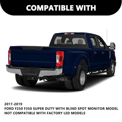 Image of Aosky Halogen Tail Light Assembly Compatible with 2017-2019 Ford F250 F350 Super Duty with Blind Spot Rear Taillight Brake Signal Lamp with Bulbs RH (Right Passenger Side)