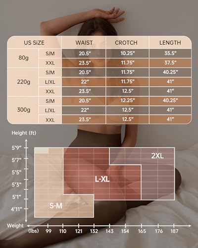Image of OEAK Womens Fleece Lined Tights Fake Translucent Pantyhose Thermal Opaque High Waisted Winter Legging Footed Sheer Tights 300g Toffee 2XL