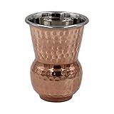 bona fide Handmade pure copper glass cup for water copper water tumbler,water tumbler Copper cup for health benefits Hammered (12 oz) Pure Copper Tumbler