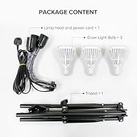 SANSI 90W LED Pflanzenlampe mit verstellbarem Stativständer, 700W Äquivalent Vollspektrum Grow Lampe für Zimmerpflanzen, 360° Schwanenhals mit 3 Ersatzbaren E27 30W Pflanzenlicht für Pflanzenwachstum – Ansicht 6