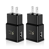 Adaptive Fast Charging Wall Charger Adapter Compatible Samsung Galaxy S6 S7 S8 S9 S10 / Edge/Plus/Active, Note 5,Note 8, Note 9,LG G5 G6 G7 V20 V30 ThinQ Plus EP-TA20JBE Quick Charge (2 Pack)