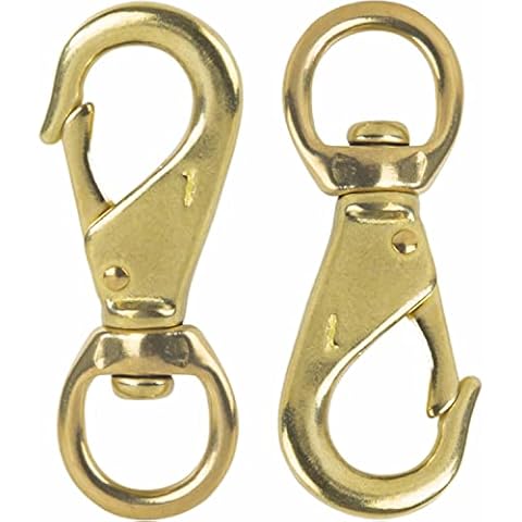 Faneta 3-1/4" Brass Swivel Snap Hooks Cover