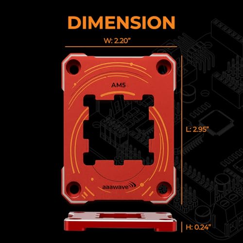 Marco de contacto para CPU AM5 para Ryzen 7000/8000G/9000 (Rojo) miniatura 3