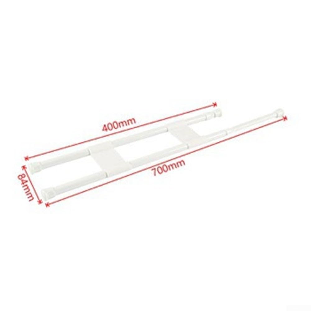 Yhenlovtt RV Refrigerator Bar Adjustable Tension Rods, Extendable 15.8-27.6 Inch PVC Metal, Secure Food and Drinks in Caravan or Camper(WHITE 40-70CM) — view 6