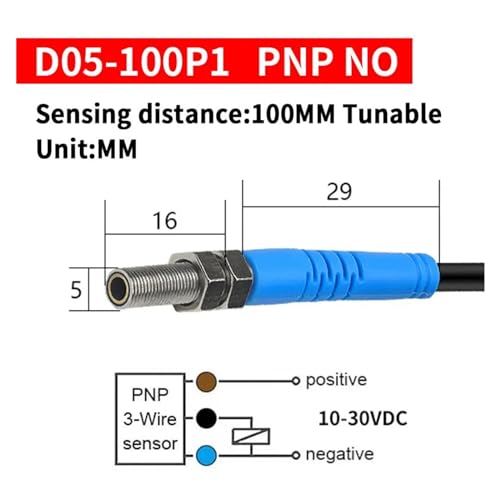 Capteur laser micro diffus infrarouge avec filetage M3 à M8 24V