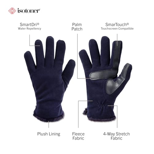 Guantes táctiles Smart Touch Isotoner con forro Microluxe para mujer 2