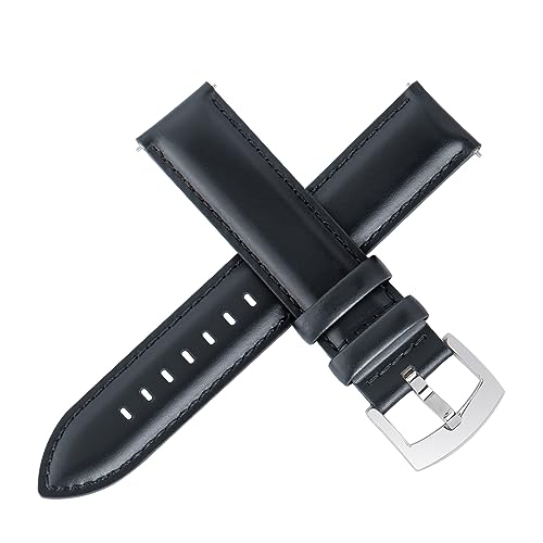 Image of OTTOODY Leather Watch Bands Quick Release, Elegant Top Grain Leather Watch Straps for Men & Women, Choice of Color & Width - 18mm, 19mm, 20mm, 21mm or 22mm Wristbands Bracelet for Watch & Smartwatch