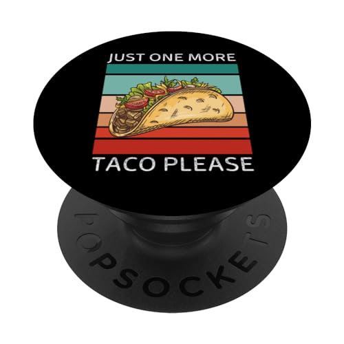 Vintage Taco Food Lover Solo un taco más, por favor PopSockets PopGrip Intercambiable