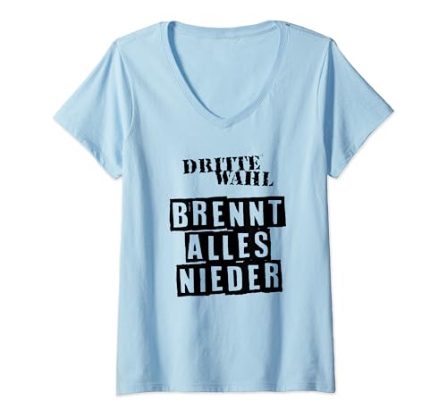 Femme troisième choix T-Shirt avec Col en V