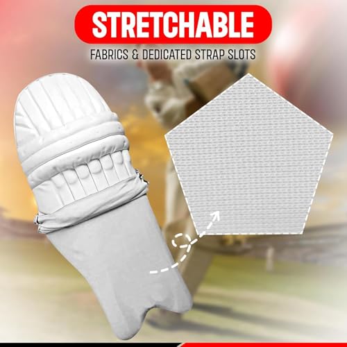 Image of Cricket Leg Guard Pad Skin - Cover / Outer Skin (1 Pair White )