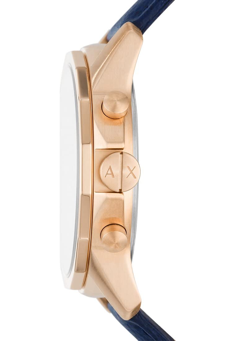 Armani Exchange Orologio da uomo, movimento cronografo al quarzo e cassa da 44 mm con cinturino in pelle