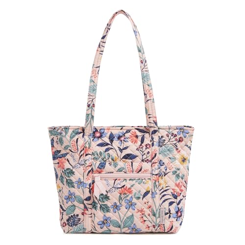 Vera Bradley Cotton Small Vera Tote Bag, Paradise Coral