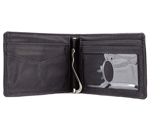Big Skinny Men's Acrobat Leather Money Clip Slim Wallet, Holds Up To 20 Cards, Black #TOP5
