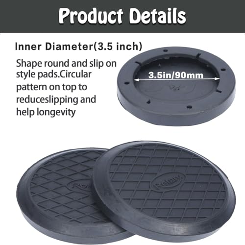 Image of 4 Pack Car Round Rubber Arm Pads, Heavy Duty Car Lift Accessories Arm Pads for Auto Truck Hoist, Hoist Pads Automotive, Rubber Lifting Pads(125x20mm)