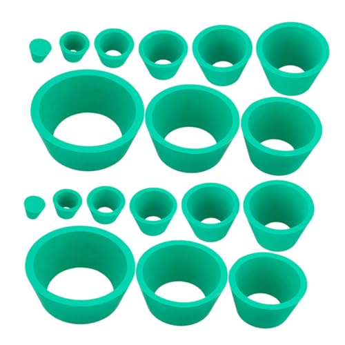 Garneck 2Sets Rubber Funnel Stopper for Filtration Stopper and Funnel Filtration Adapter Rubber Essential Tools for Lab Filtering and Pouring