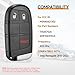 Smart Key Fob Replacement Fits for Jeep Renegade 2015 2016 2017 2018 2019 2020 2021 2022 2023 2024 Car Proximity Keyless Entry Remote Control M3N40821302 433Mhz 735657526 6MP33DX9AA