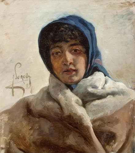 Cuadro de mujer clasico Sorolla de 60x90cm para renovar las paredes de un salon moderno