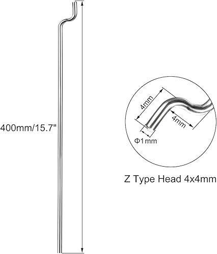 Miniatura 2 de uxcell Piezas de acero Z de 0.039 in x 15.748 in (15.7 pulgadas) para reemplazo de avión RC (paquete de 10)