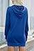 PRETTYGARDEN Women's Hooded Sweatshirt Fall Fashion Drawstring Lightweight Long Sleeve Pullover Hoodie Dress (Blue,Small)
