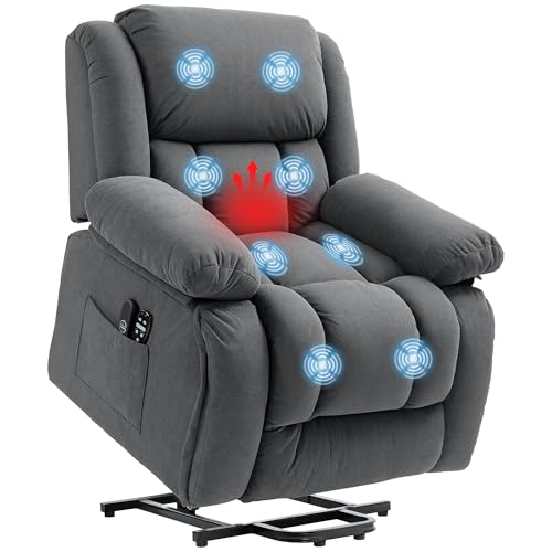 HOMCOM Power Lift Recliner Chair for Elderly with Vibration Massage