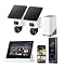eufyCam S4 2‑Kamera‑Set mit Smart Display mit Video türklingel E340, kabellose Solar‑Überwachungskamera außen, 3‑Linsen Bullet‑PTZ‑Kamera, 4K UHD, 360° Multi‑Kamera‑Tracking, 16TB lokaler Speicher