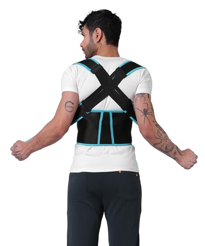 Image of ZEDAN Neoprene Posture Corrector Belt for Men & Women | Adjustable Shoulder & Neck Support Brace | Lightweight Back Straightener for Daily Posture Support
